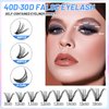DIY Lash Extension Kit,320PCS 30D+40D 9-16mm Mix Lash Clusters Kit With Bond and Seal and Remover, D Curl Eyelash Extension Kit, Natural Look Individual Lashes for Lash Extension Beginners