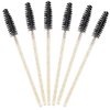 300 Pack Glitter Mascara Wands Disposable EyeLash Spoolie Brushes Makeup Applicator Eyelash Extension Tool Kit, Crystal Gold Handle Black Brush Head