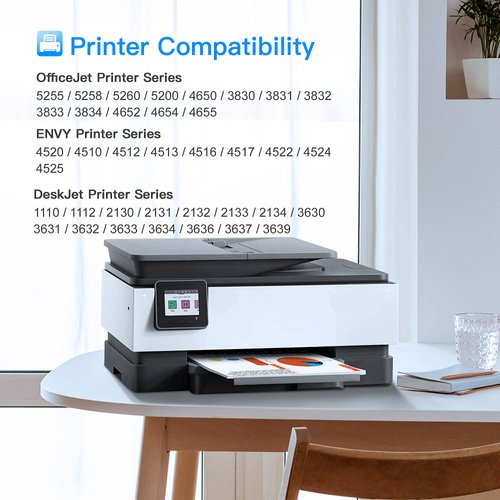 LxTek Remanufactured 63XL Ink Cartridges Combo Pack Replacement for HP 63 63XL to use for HP Officejet 5255 5258 5260 3830 Envy 4520 4516 DeskJet 1112 2132 3632 Printer Tray(Black, Color)