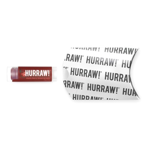 Hurraw! Black Cherry Tinted Lip Balm: (Sheer Red Tint) Organic, Certified Vegan, Cruelty and Gluten Free. Non-GMO, 100% Natural Ingredients. Bee, Shea, Soy and Palm Free. Made in USA