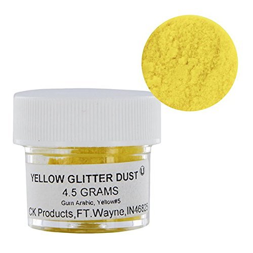 Fine Edible Yellow Glitter Dust, 4.5 grams by CK