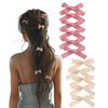 DRIPPYGOODS - Mini Ribbon Bow Hair Clips for Women and Girls, 24 PCS, Easter Coquette Barette Hair Clip Accessories