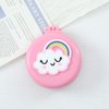 Rainbow Mini Hair Brush for Purse, Pocket Hair Brush with Mirror for Girls, Cute Portable Foldable Travel Mirror Hair Brushes Round Hair Comb Compact Massage Comb, Hair Brushes (2H976)