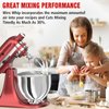 K5A Stainless Steel 6-Wire Whip Attachment for KitchenAid Bowl-Lift Mixer 5 Quart Bowl, Stainless Steel Whisk Replacement for Kitchen Aid Mixer, Dishwasher Safe, Egg Heavy Cream Beater.