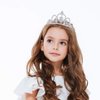 Lurrose Rhinestone Tiara Crown, Crystal Tiara Wedding Bridal Birthday Pageant Princess Tiara Crown Headband, 2Pack