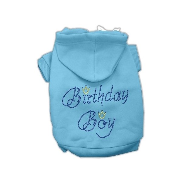 Mirage - Birthday Boy Hoodies Baby Blue M (12) "Product Category: Dog Hoodies/Rhinestone Hoodies - Birthday Boy Hoodies"
