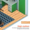 Vaguelly 40pcs Miniature Dollhouse Flooring, Mini Wooden Floor Boards 1:12 Scale Rectangular Tiles Geometric Bamboo Doll House Furniture Model for Dollhouse Supplies