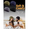 4 Pieces Men Skull Caps Soft Cotton Beanie Hats Stretchy Helmet Liner Multifunctional Headwear for Men Women (Black, Gray, Army Green, Navy Blue,Solid Style)