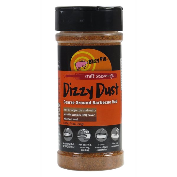 Dizzy Pig Coarse Grind Dizzy Dust All-Purpose Barbecue Seasoning Rub (8oz. Shaker)