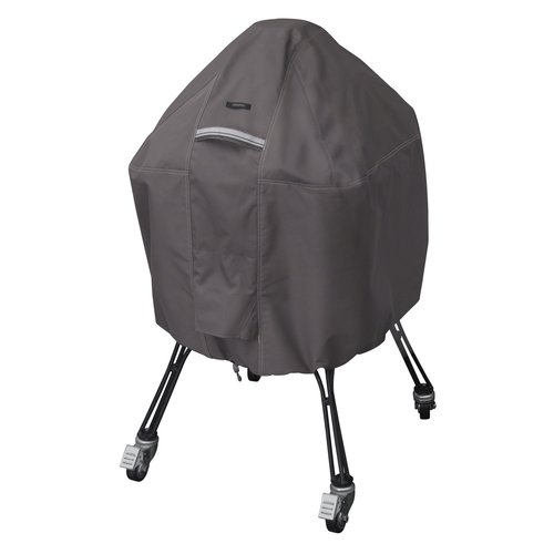 Classic Accessories Ravenna Water-Resistant 22 Inch Kamado Ceramic BBQ Grill Cover, Dark Taupe