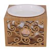 Singeek Ceramic Essential Oil Burner Diffuser,Hollowing Floral Tea Light Holder Aromatherapy Oil Warmer, Holiday Home Decoration Valentine (Auspicious Cloud)