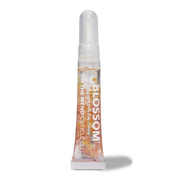 Blossom On the Mend Restoring Scented Portable Cuticle Oil Tube for Travel with Brush Tip, Infused with Real Flowers, 0.34 fl. oz/10ml, Hibiscus