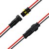 I Little Bamboo 2Pin Way 16 AWG Waterproof Electrical Connectors, Male and Female Way 16 AWG Wire Harness Plug Socket Kit Suitable for Car, Truck, Boat, Motorcycle, Trike, Caravan, Marine-5 Pack