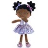 Gloveleya Baby Girl Gifts Baby Dolls Soft Doll Curvy Illusion Girl Black Purple 12inches