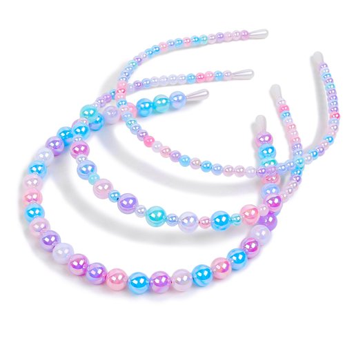 WOVOWOVO Pearl Beaded Headbands for Women Trendy Colorful Boho Headband for Girls Cute Women Headbands for Hair Fashion Summer Girls Hair Accessories Gift