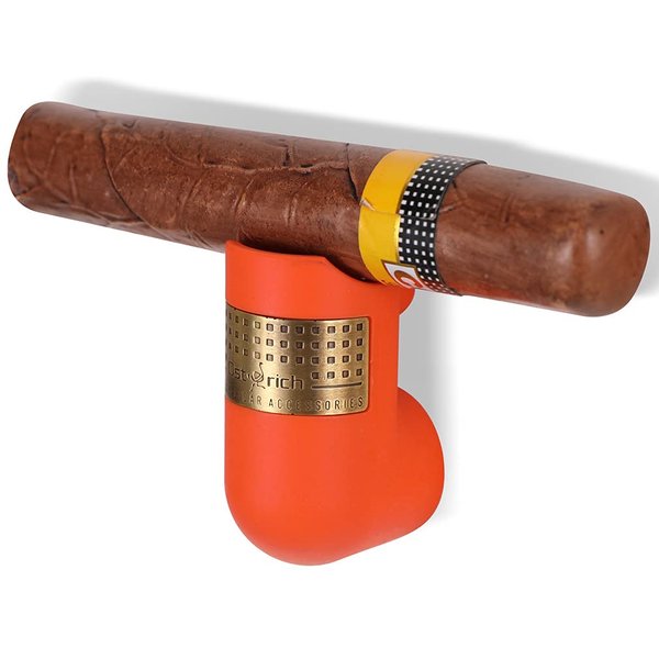 Ostsrich Cigar Holder Ashtray - Max 61 Gauge - Portable Magnetic Cigar Rest in Set of 4 Colors, Fits Household, Car, Golf and Travel