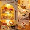 piberagi DIY Miniature Dollhouse Kit with Furniture, 1:24 Scale Creative Room Mini Wooden Christmas Doll House Accessories Plus Dust Proof for Kids Teens Adults(Cake Diary)