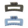 GOODY CLAW CLIP SET RECTANGLE 2CT COOL