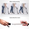 Walker Ski Glides, for1 1/8 Inch Tubes,Pop and Glide Easy Use Walker Skis, Heavy Duty Coaster Skis for Medical Walkers,Black (2)，QingTD