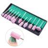 12Pcs Nail Drill Bits Polishing Buffing Electric Manicure Head Replacement Grinding Head with Case for Manicure Pedicure Nail Art Salon Polishing Tools, Pink