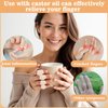 Ptwola 10pcs Castor Oil Pack Wrap for Fingers, Reusable Soft Castor Oil Compress Pack Self Adhesive Adjustable Finger Wraps for Finger Thumb Arthritis Tingling Cracking(Oil Not Included)