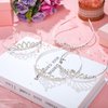 Yuefunny 24 Pcs Crystal Tiara Headbands for Women Princess Headband Girls Crown with Combs Crown Headband for Pageant Bridal Prom Party Gifts (Silver,Classic)