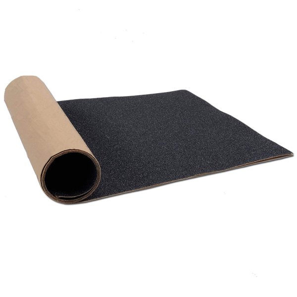 ZUEXT 11" x 44" Black Skateboard Grip Tape Sheet, Bubble Free Waterproof Black Scooter Grip Tape, Longboard Griptape, Sandpaper for Rollerboard Stairs Pedal Wheelchair Steps (110x27cm)