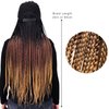 ELVAELFI 24inch Box Braid Hair Extensions Ombre Brown, Punk Studs Flat Baseball Cap Wigs for Women Girls Easy Wear