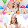 Jaczora 1 PACK 5th Birthday Headband, 5th Birthday Decorations for Girls, Pink Hair Band Cute 5 Year Old Princess Tiara Birthday Party Decorations 5 Year Old Girl Gift