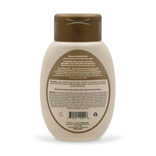 Biocare Labs Moisturizing Body Butter - Body Cream with Vitamin E and Pro-Vitamin B5 - Instantly Penetrates and Deeply Renews Skin - Lotion Designed for Visibly Smoother Skin
