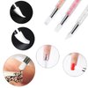 Finloome 3 pcs Nail Art Pen Silicone Brushes Dual Tipped Nail Design Tools Nail Art Carving Sculpture Pen For 3D Effect Shaping Drawing Dotting