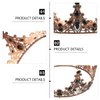 Lurrose Baroque Queen Crown Bride Wedding Vintage Rhinestones Crown Headdress Hair Accessory for Women Prom Halloween Pageant