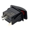 Amarine Made 2-Pack of 12v 20 Amp Waterproof LED On/Off Boat Marine SPST 3P Rocker Switch with Light (Red)