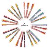 DAIKOYE 24 PCS 0.5mm 6-in-1 Multicolor Ballpoint Pen 6 Colors Transparent Barrel Ballpoint Pen for Office School Supplies Students Children Gift