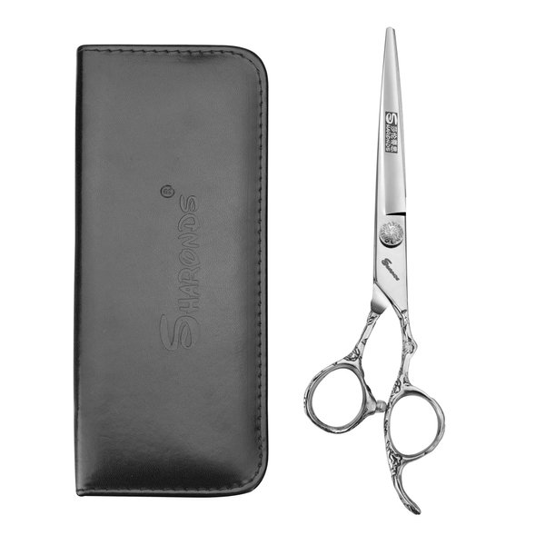 6/7” Hair cutting Scissors/Hair scissors - Hairdresser Scissors Barber Scissors Razor Sharp Stainless Steel Shear (Silver) (7 inch flat)