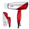 Travel Hair Dryer with Dual Voltage, 1875W Compact Hair Dryer with Folding Handle, Travel Blow Dryer (Red)