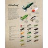 Arbogast Jitterbug Topwater Bass Fishing Lure - Excellent for Night Fishing, Frog White Belly, G650 (3 in, 5/8 oz)