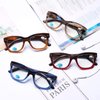 Oversized Computer Reading Glasses Blue Light Blocking, 4 Pairs Stylish Fashion Design Anti UV Ray/Eye Strain/Glare Readers Men Women, 1.5