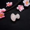 Rose Quartz Crystal Mushroom Face Massage Stone Sha Facial Tool Scraping Massage Tool for Women Home Spa