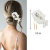 White Flower Hair Comb Hair Stick Cloth Art Silk Flowers Hair Updo Accessories Chinese Hair Chopsticks Hairpin Hair Decoration MGPFERD