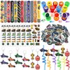 Race Car Party Favors Set - 110 pcs Race Car Birthday Party Supplies, Keychains, Slap Bracelet, Race Car Stickers, Race Car Straws, Stamps for Kids Racing Car Toy Gift, Boy Cars Birthday Decoration