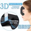 Eye Mask for Lash Extensions, Sleep Mask for Side Sleeper, Eyelash Sleeping Mask for Extensions,100% Block Out Light Sleeping Eye Mask for Women Men,3D Sleeping Mask Adjustable Strap Ear Plugs