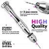 LEOBRO Hand Drill, Pin Vise Hand Drill for Jewelry Making, Mini Drill with Small Drill Bits, Drill Press Vise, 210pcs Keychain Making Supplies, Resin Tools for Jewelry Keychains Miniature Crafts