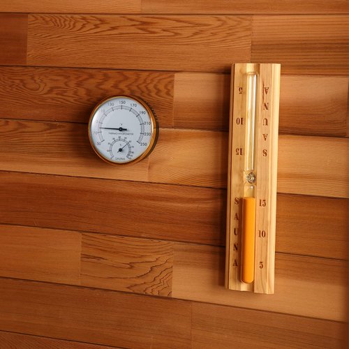 amocane Sauna Thermometer 2 in 1 Fahrenheit Thermometer Hygrometer for Sauna Room Indoor Sauna Accessories for Steam