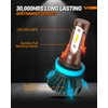 SEALIGHT H11 Yellow LED Fog Light Bulb or DRL, 400% Much Brighter Amber Fog Lights LED 6000 Lumens 3000K Amber Yellow Light, 12 CSP LED Chips, Plug-and-Play, IP67 Design