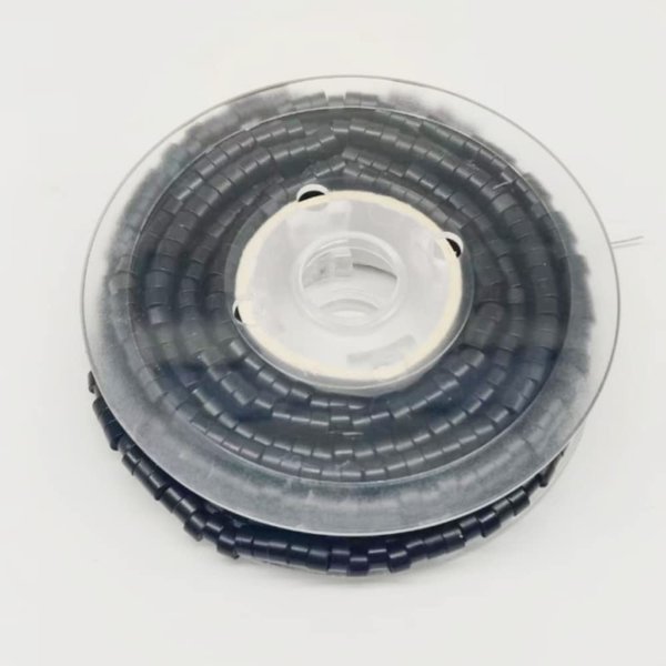 LSNDF Pre Loaded Silicone Micro Lined Micro Rings Beads for Hair Extensions Applications 1Roll= 1000pcs (Black)