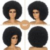 MYCNIMY Afro Wigs for Black Women 70s Afro Curly Wigs Soft Natural Looking Fluff and Bouncy Black Afro Wigs Synthetic Hair Big Afro Wig for Daily Party Cosplay Costume(Black)
