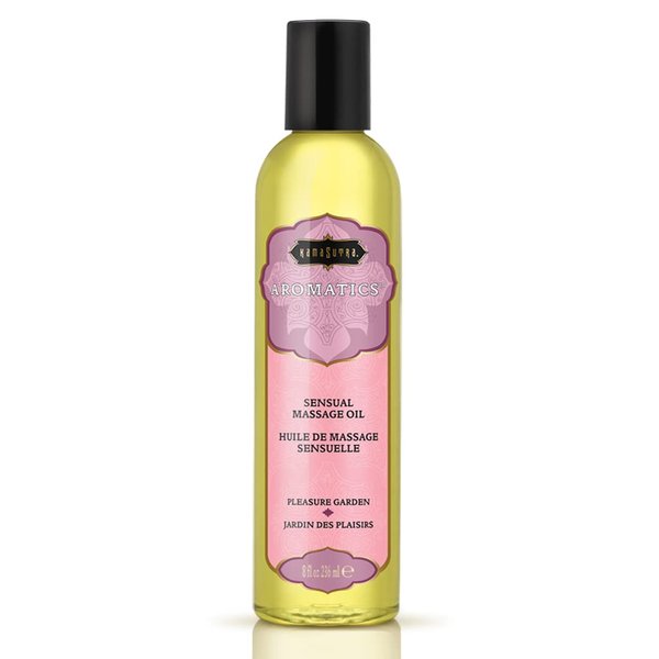 KAMA SUTRA Aromatics Massage Oil Pleasure Garden – 8 fl oz - Rich Blend of Essential Oils - combines rose, jasmine and sandalwood - Massage Oil for Body - Romantic, Relaxing, Sensual Massage