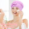 4 Pcs Microfiber Hair Drying Towels Fast Drying Shower Cap Ultra Absorbent Hair Turban Head Wrap with Bow Knot Plopping Towel for Women for Curly Long Thick Wet Hair