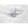 Kercisbeauty Bridal Hair Comb Wedding Hair Accessories for Brides Evening Party Crystal Silver Leaf Headband